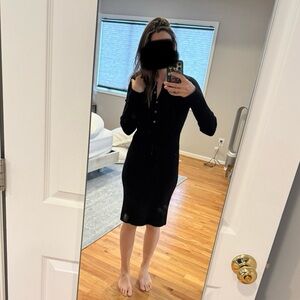 ATM fuzzy sweater Henley dress size small